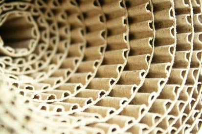 image of a roll of corrugated paper